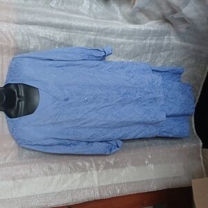 Dress Barn Dress & Jacket, Periwinkle, brocade pattern, 16W